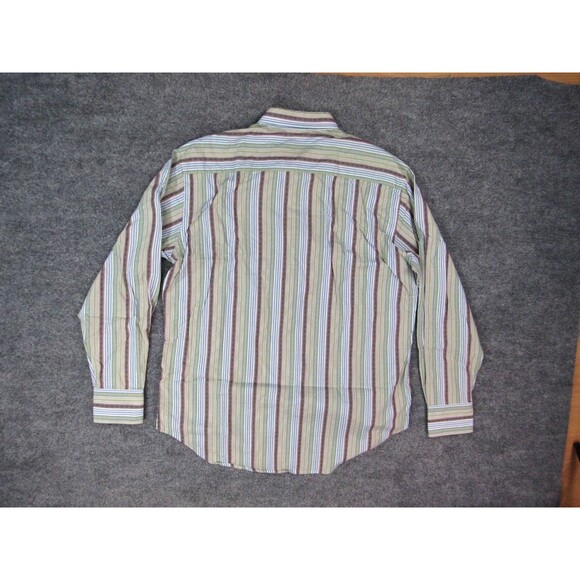 Robert Graham Shirt Mens Large Green Purple Stripe Button Up - Picture 3 of 10